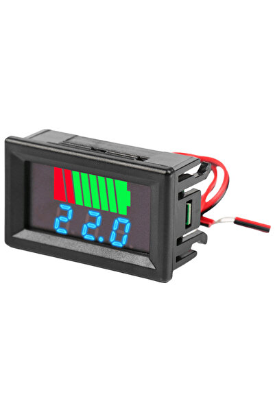 VODOOL Araba Akü Şarj Seviyesi Göstergesi Volt Ölçer Metre 12V 24V 36V 48V 60...