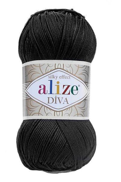 Alize Diva Mercerized Summer Bikini Bustiyer Μπλούζα Μαύρη 60 Τουρκική Σημασία