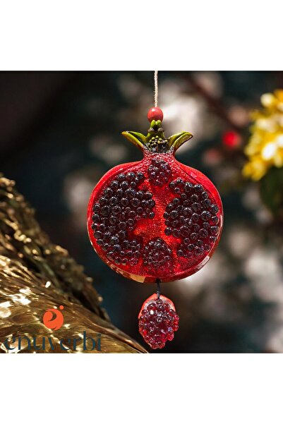 Enuverbi Polyester Hediyelik Nar -  Duvar Kapı Süsü - Dekoratif Duvar Obje Ak...