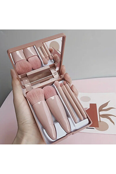 AKINLAR Set de 5 bucăți mini perii de machiaj de călătorie