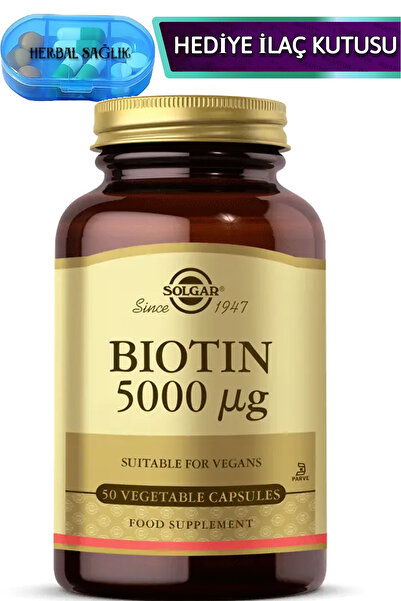 Solgar Biotin 5000 mcg 50 Adet Kapsül
