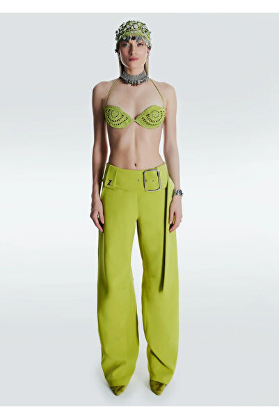 Givin İyilik Mağazası Zeynep Tosun Fıstık Yeşili Oversize Pantolon