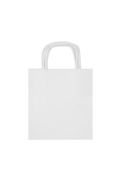 Morpack White Colored Kraft Bag - Kraft Bag - 25 Pieces with Size and Quantity Options, 18 cm x 23 cm x 9 cm