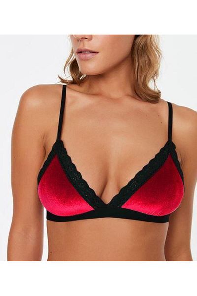 DEEP SECRET Christmas Red Velvet Bralet Ds200111br