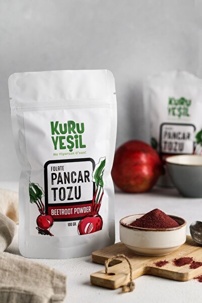 Kuru Yeşil Kırmızı Pancar Tozu - Red Beet Powder - Vegetable Powder - Dried Vegetables - 200 gr
