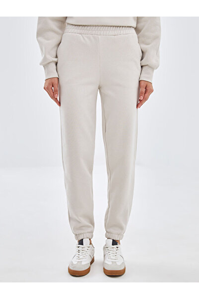 LC Waikiki Γυναικείο χοντρό Jogger φούτερ με ελαστική μέση