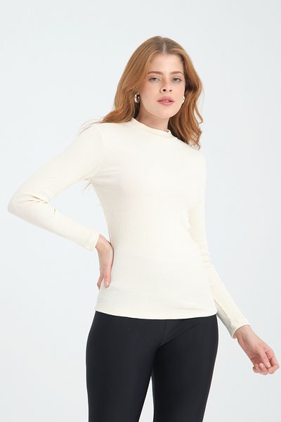 Avones Women's Ribbed Camisole Turtleneck Knitted Blouse