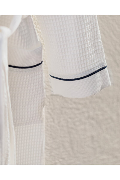 Madame Coco Σετ μπουρνούζι/παντόφλες Unisex Marty Kimono - Συλλογή Yacht - Λευκό