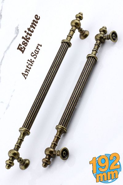 Badem10 Fate Antique Metal Galben Antic 192 Mm Mobilier Bucătărie Sertar Dulap Dulap Mâner Trage