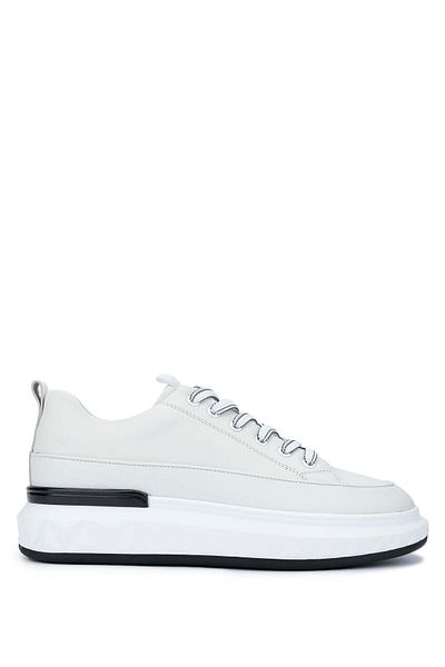 Tamer Tanca Men's Genuine Leather White Casual Shoes
