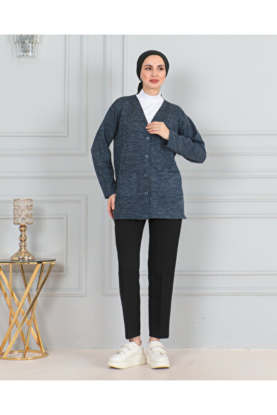 nacar çarşı Cardigan din bumbac pieptănat, subțire, cu nasturi și buzunare, p...