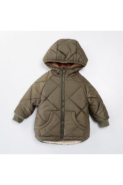 MİMBOKİDS Boy's Double-Sided Coat - Capitone/Plush Detailed 6-11 Years