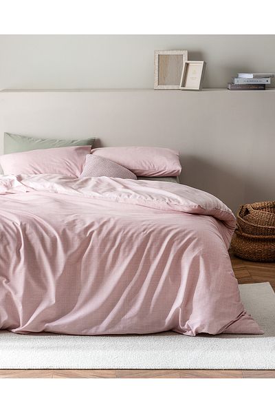 Madame Coco Σετ Παπλωματοθήκη Odette King Size 100% Cotton Ranforce Printed - Πούδρα
