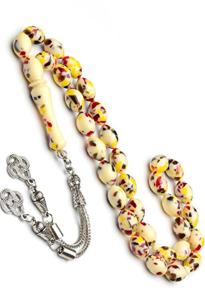 OTTOTESBİH Men's Gift Prayer Beads, Mosaic Amber Prayer Beads, Powder Amber Prayer Beads