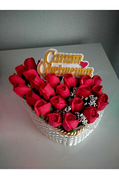 YıldızHanimModa Gift Handmade Basket Flower. Teacher's Day. Mother's Day. Val...