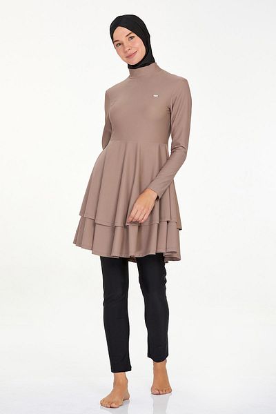 Remsa Mayo Μαγιό Mink Hijab - Lycra και Πλήρως Καλυμμένο, Bınna 4442