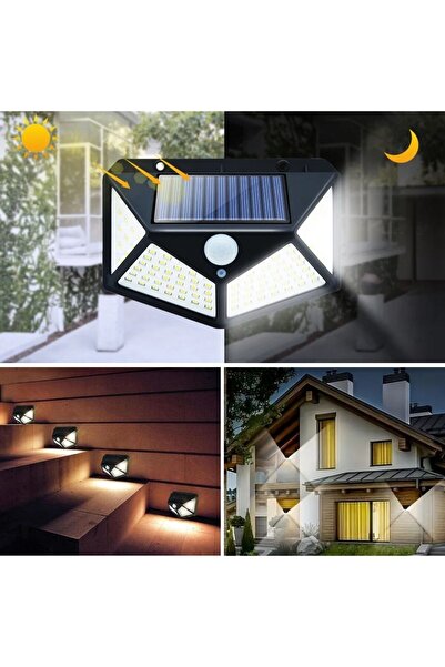 Roichil 100 Ledli 3 Farklı Aydınlatma Ayarlı Solar Güneş Enerjili Hareket Sen...