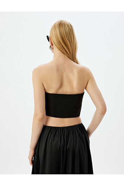 Koton X Melis Ağazat - Slim Fit Crop pánt nélküli felső