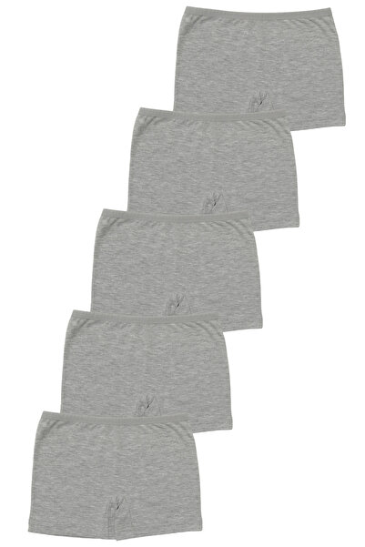 Arma Yıldız Pack of 5 Cotton Lycra Gray Girls' Boxer Leggings
