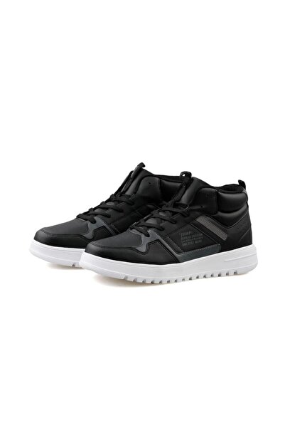 Jump 27430 Black and White Comfort Casual Anatomic Bogazed Sports Shoes