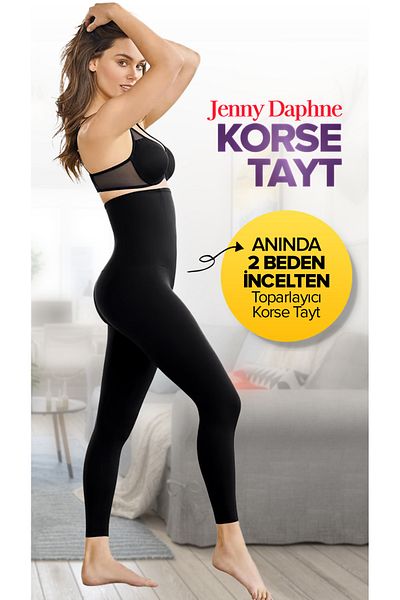 Jenny Daphne Colanți corset cu talie extra înaltă din țesătură tricotată cu două straturi