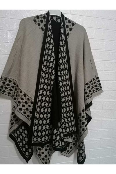 anne moda ankara 1. Ποιοτικό Oversize Long Poncho