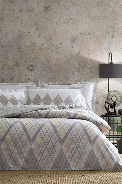 Puffy Sineri Battal Size Ranforce Duvet Cover Set - Gray