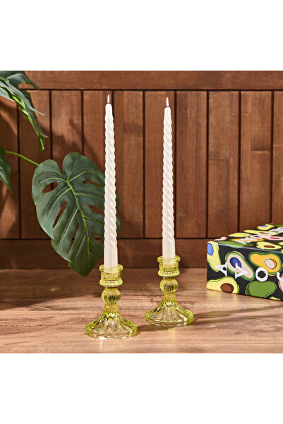 Genel Markalar 2'li Burgu Şamdan Mumu - Beyaz - 25 cm