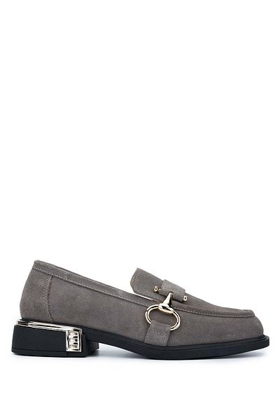Tamer Tanca Women's Genuine Leather Mink Suede Loafer Shoes