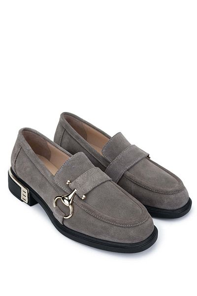 Tamer Tanca Women's Genuine Leather Mink Suede Loafer Shoes