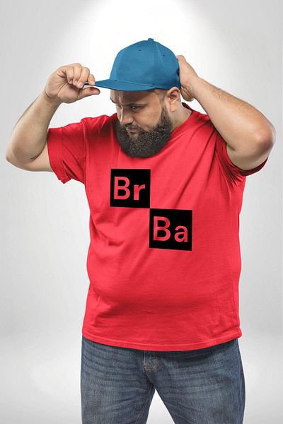 Angemiel تي شيرت أحمر للجنسين من Breaking Bad - مقاس كبير، موديل أساسي مطبوع مسبقًا