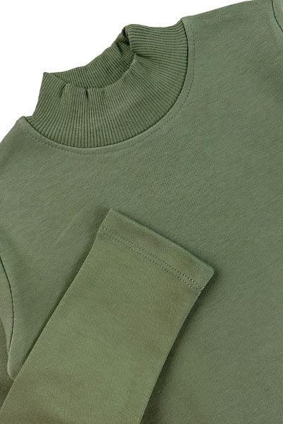 difa kids Girls Boys Unisex Children's Khaki Color Seasonal Winter Half Throat Long Sleeve Badi