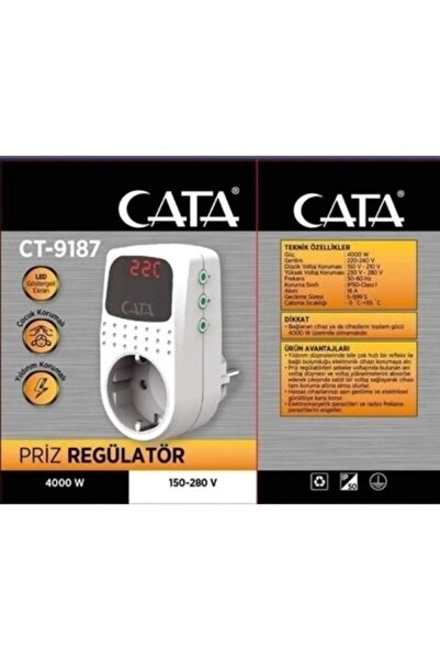 Cata 9187 Priz Regülatörü 4000w (150-280V)
