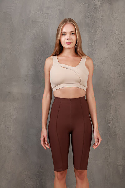 Miss Prova Шорти з деталями швів, в'язані, спортивні/байкерські/короткі легін...