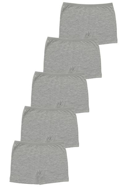 Arma Yıldız Pack of 5 Cotton Lycra Gray Girls' Boxer Leggings