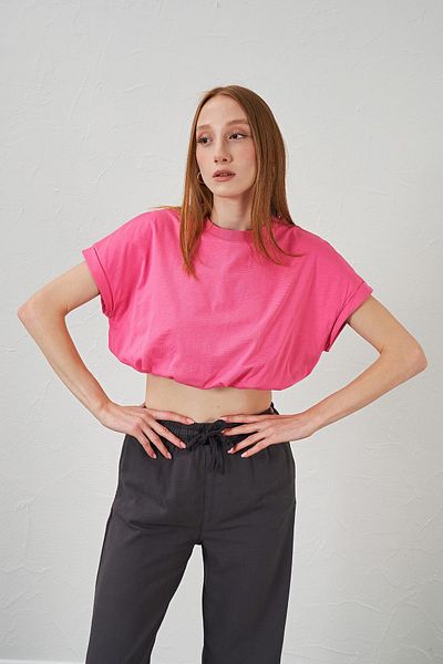 TENA Fustă elastică cu decolteu rotund pentru femei, tricou cu un singur jerseu
