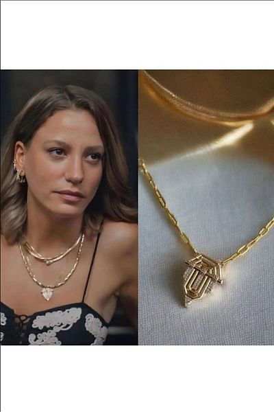 stainles steel 316L سلسلة من الفولاذ المقاوم للصدأ باللون الذهبي للنساء من Serenay Leyla