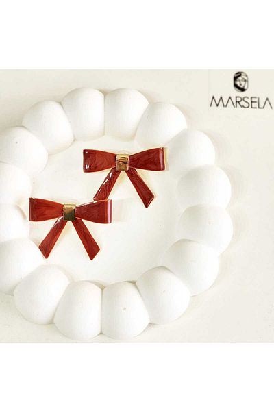 Ebijuteri Bow Figured Earrings