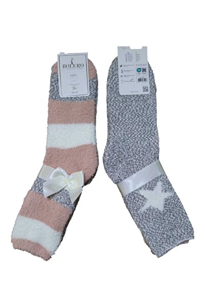 Bolero Socks 2 чифта дамски пухкави меки зимни чорапи, Домашни чорапи, Зимни чорапи, Меки чорапи