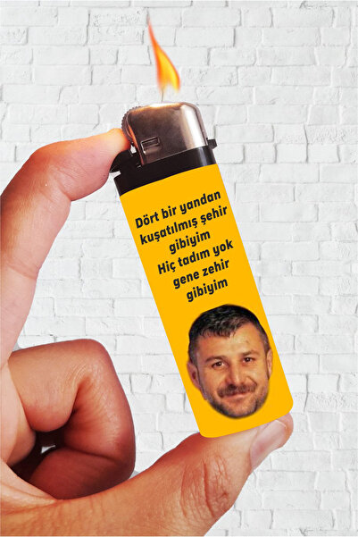 SARANG Çakmak Zehir Gibiyim Azer Bülbül Baskılı Full Kaplamalı Gazlı Çakmak