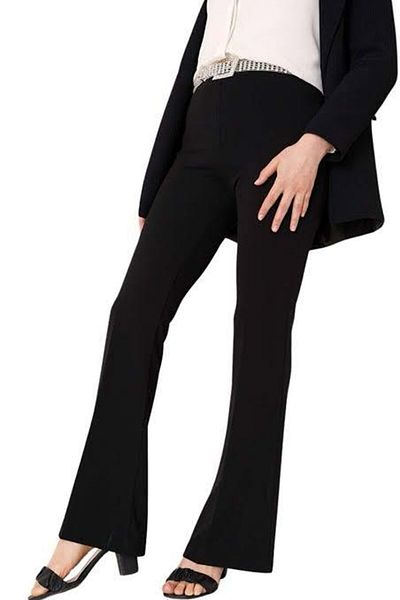 Gamzem 24y2104 Black Flared Leg Trousers - 40