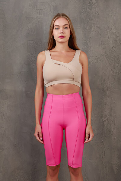 Miss Prova Шорти з деталями швів, в'язані, спортивні/байкерські/короткі легін...