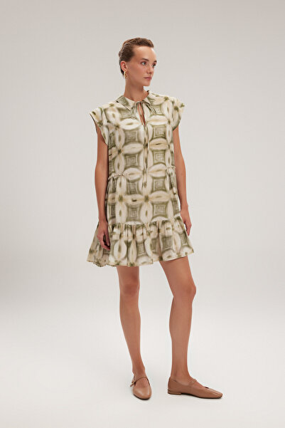 adL Volanlı Mini Elbise