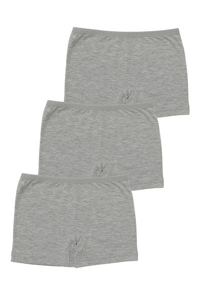 Arma Yıldız 3 Pieces of Gray Boxer Leggings for Girls - Cotton and Lycra