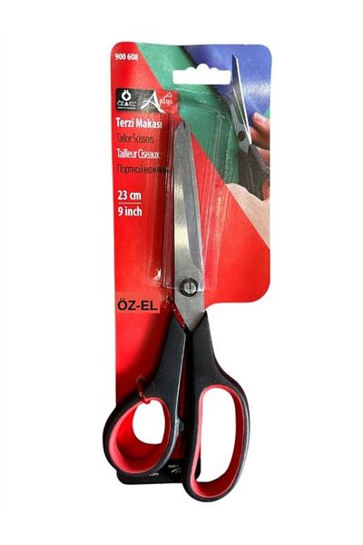 ÖZ-EL AŞ 23cm 9 Inch Stainless Steel Scissors - Multipurpose Tailor and Fabric Scissors, Paper Shears