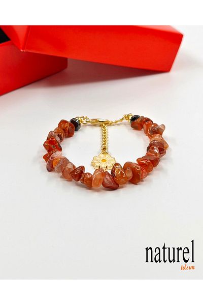 Naturel Tılsım Agate Broken Natural Stone Women's Bracelet