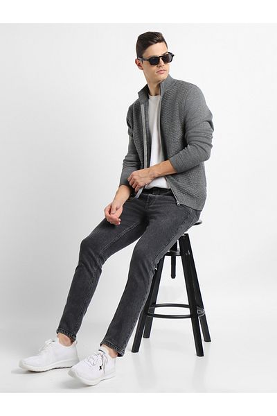 Dennis Lingo By Styli Textured Regular Fit Cardigan