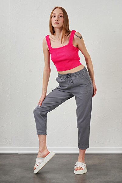 TENA Жіночі сірі (6813) штани з габардину з швами на штанинах