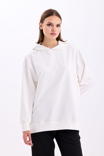 PASTELASTORE Spring Oversize Cotton Hooded Sweatshirt - 2 Thread