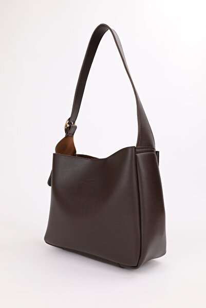 NOTHING Καφέ Γυναικεία Τσάντα - Χρυσή Πόρπη, Σταυρός Ρυθμιζόμενος ιμάντας ζώνης